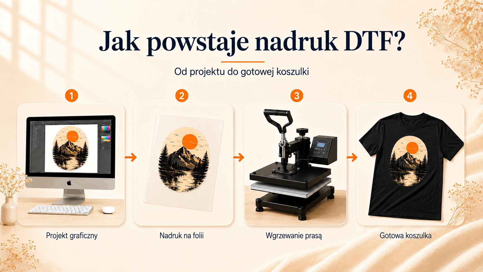 Jak powstaje nadruk DTF krok po kroku