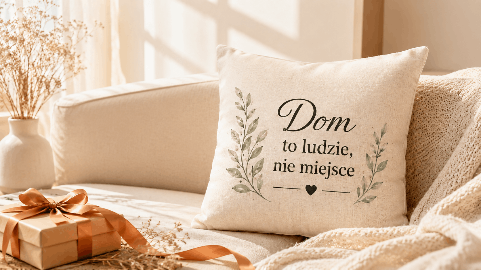 Poduszka z nadrukiem jako personalizowany prezent do domu